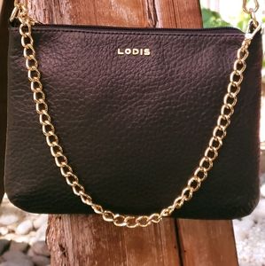 Black Leather Lodis Crossbody